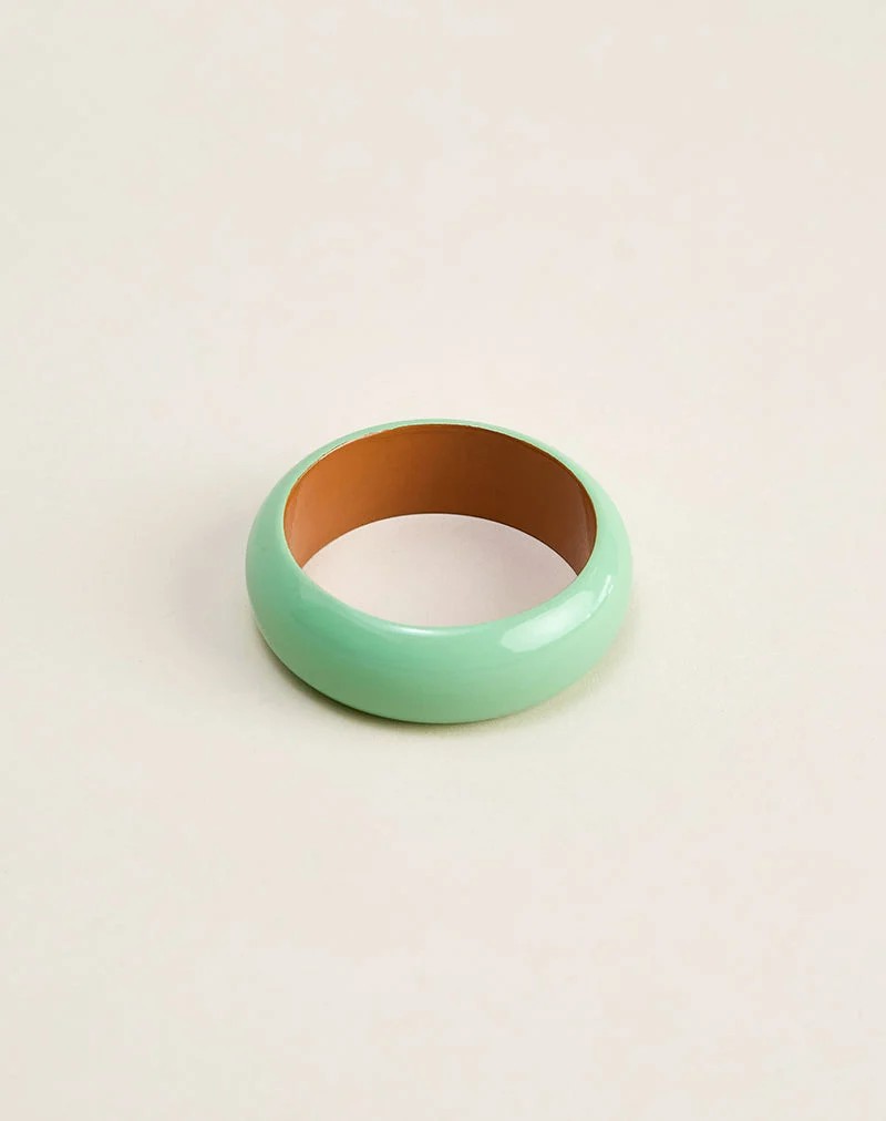 Bracelet en bois et jade