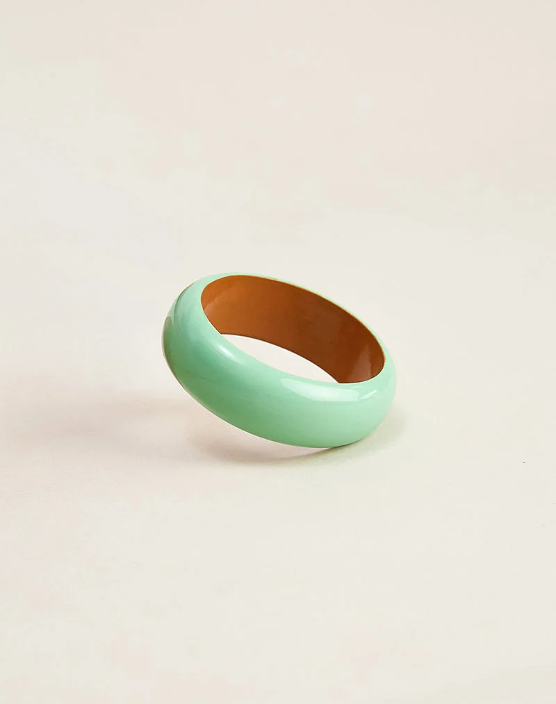Bracelet en bois et jade
