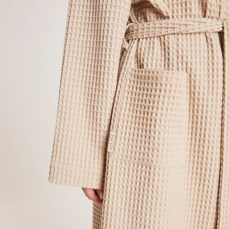 Robe de Chambre Waffle - Vison