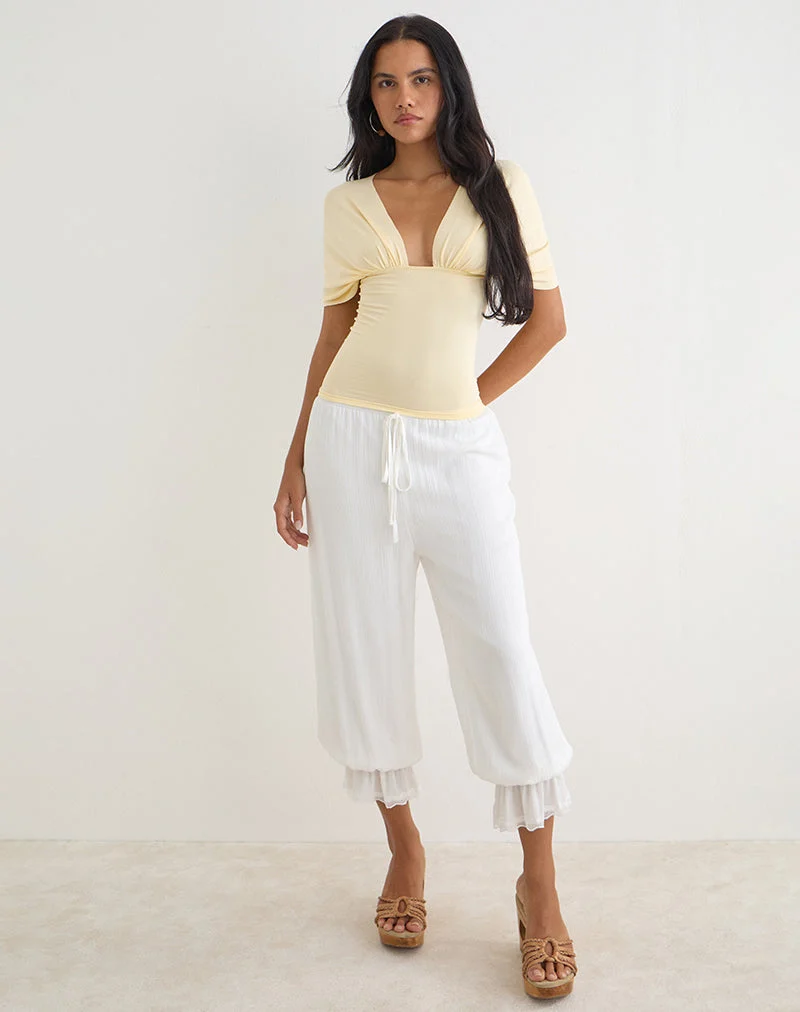 Haut « Tex Tie Back » couleur citron