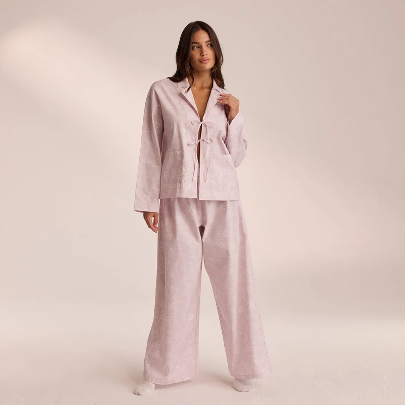 Chemise de Pyjama en Coton - Lilas