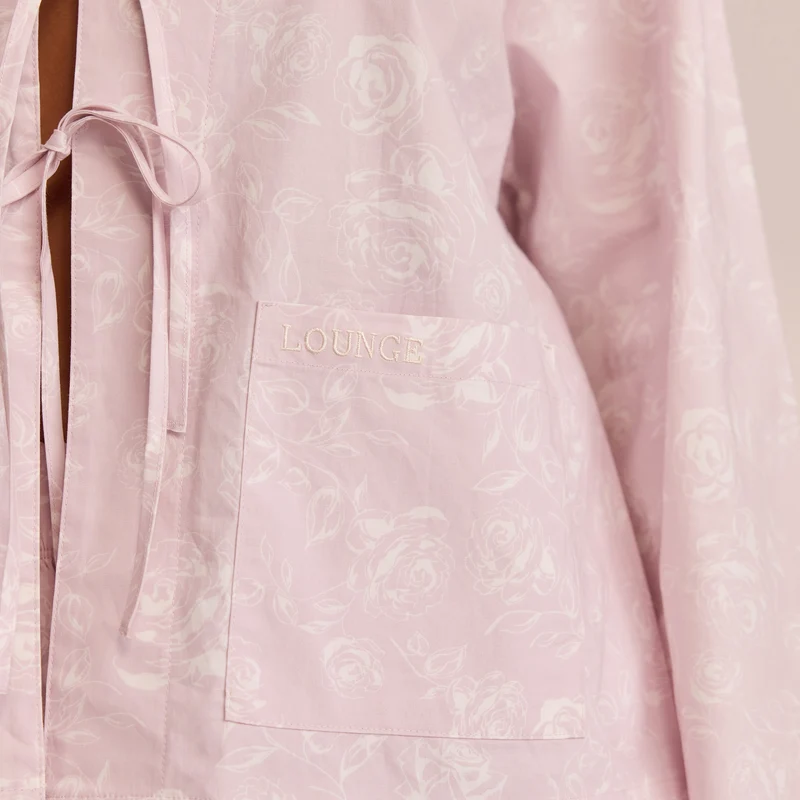 Chemise de Pyjama en Coton - Lilas