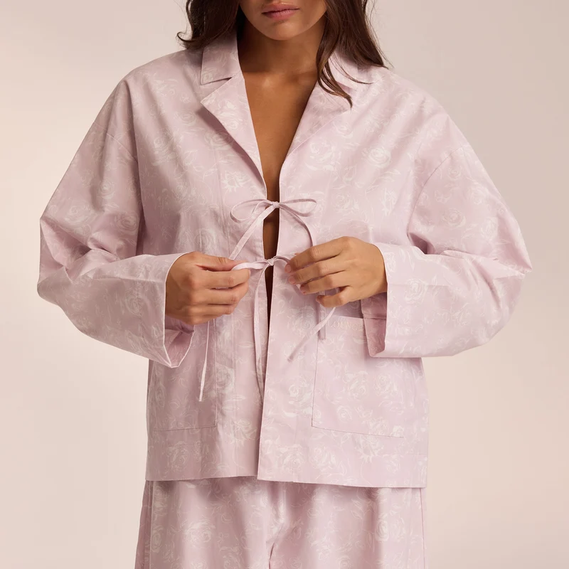 Chemise de Pyjama en Coton - Lilas