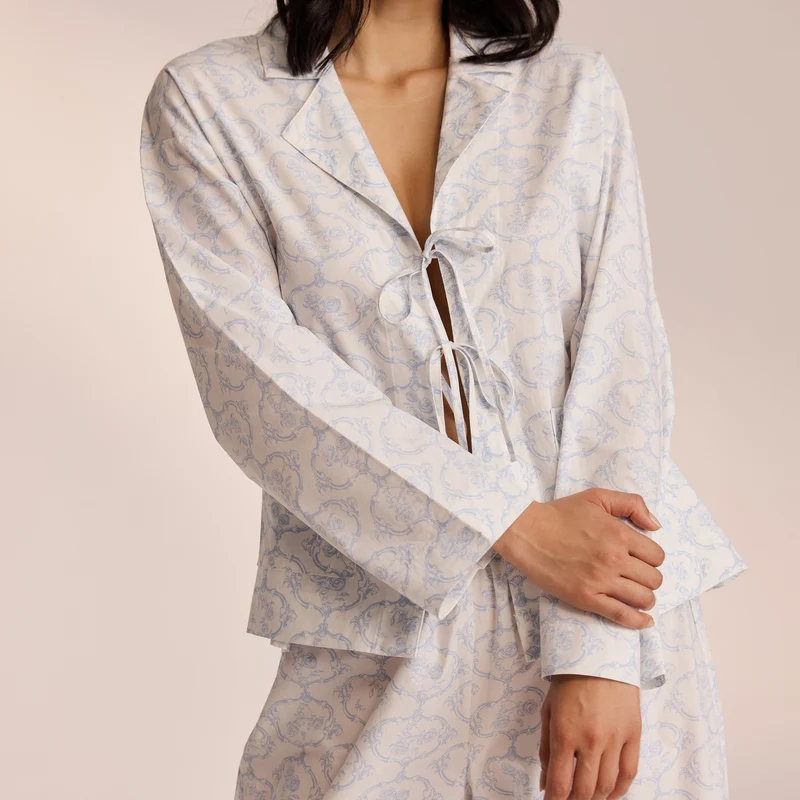 Chemise de Pyjama en Coton - Bleu