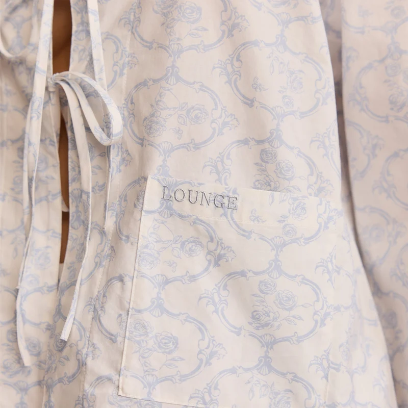 Chemise de Pyjama en Coton - Bleu