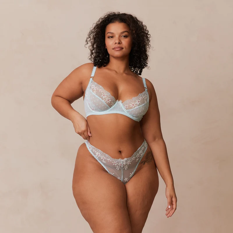 Fleur Balcony Soutien-Gorge - Bleu