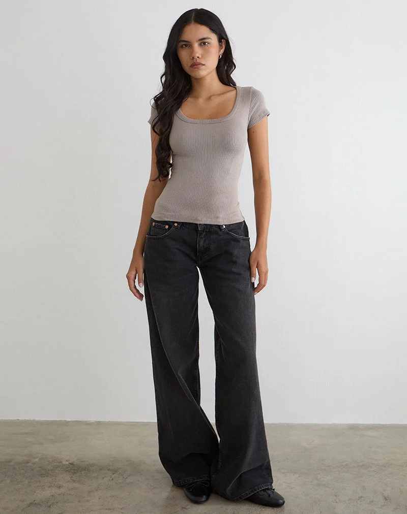 T-shirt Sumala en maille épaisse Moon Rock