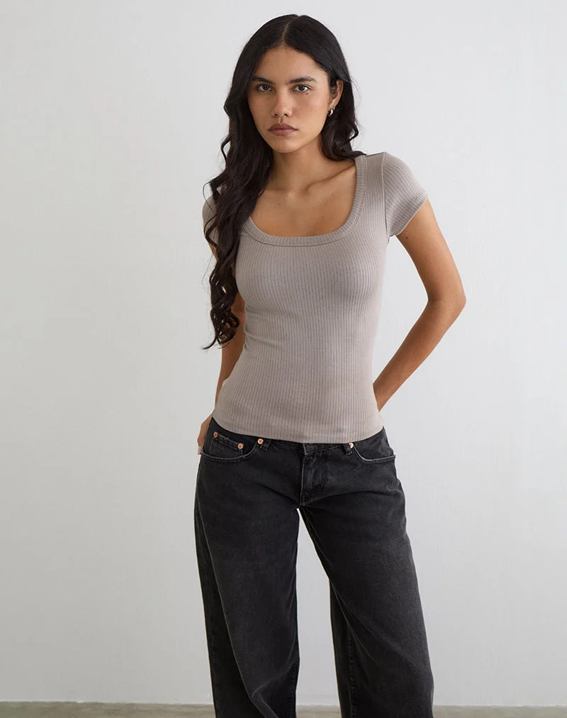 T-shirt Sumala en maille épaisse Moon Rock