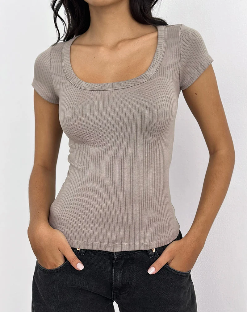 T-shirt Sumala en maille épaisse Moon Rock