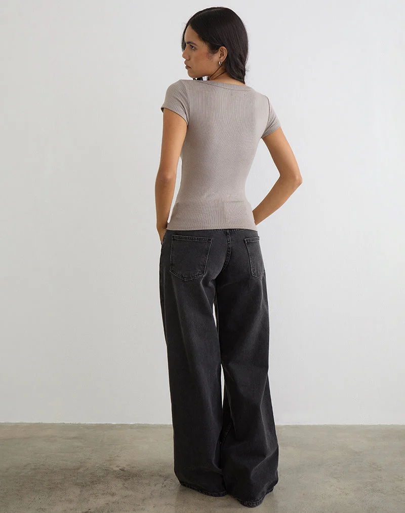 T-shirt Sumala en maille épaisse Moon Rock