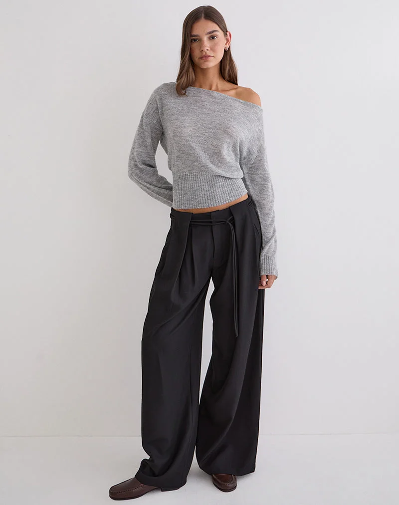 Pull asymétrique Suena gris
