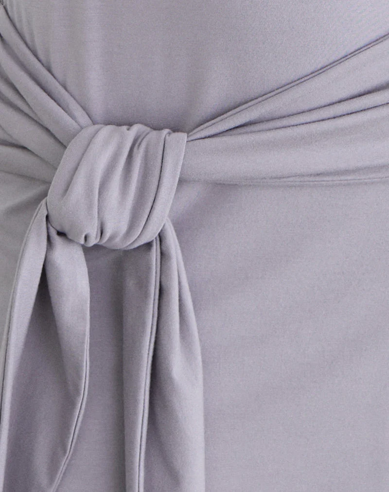 Mini-robe Genya en gris lilas