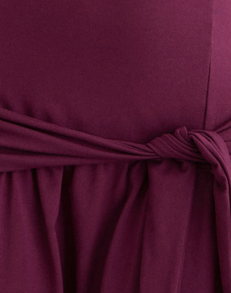 Mini-robe Supriati en jersey de rayonne violet foncé