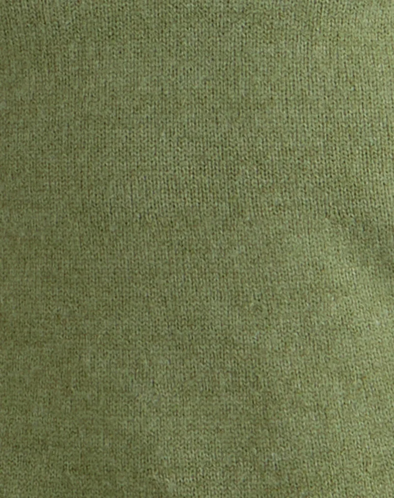 Mini-robe Kodia avec coquillage, en maille olive