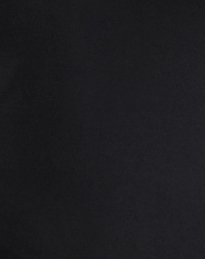 Diya Long Sleeve Twist Back Top in Cupro Black (Top à manches longues et dos torsadé en cupro)