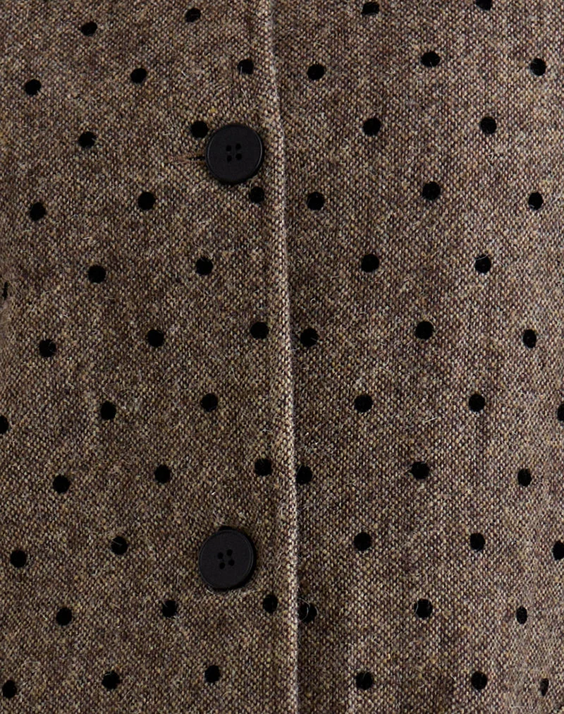 Manteau long Lirena en Polka Brown