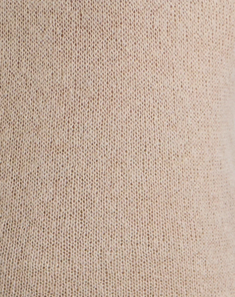 Ashla Top in Sheer Knit Beige