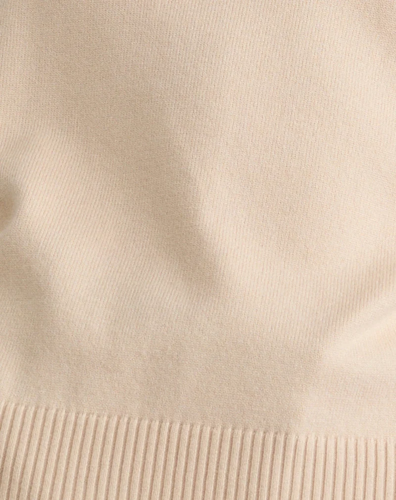 Pull asymétrique Jalira, crème