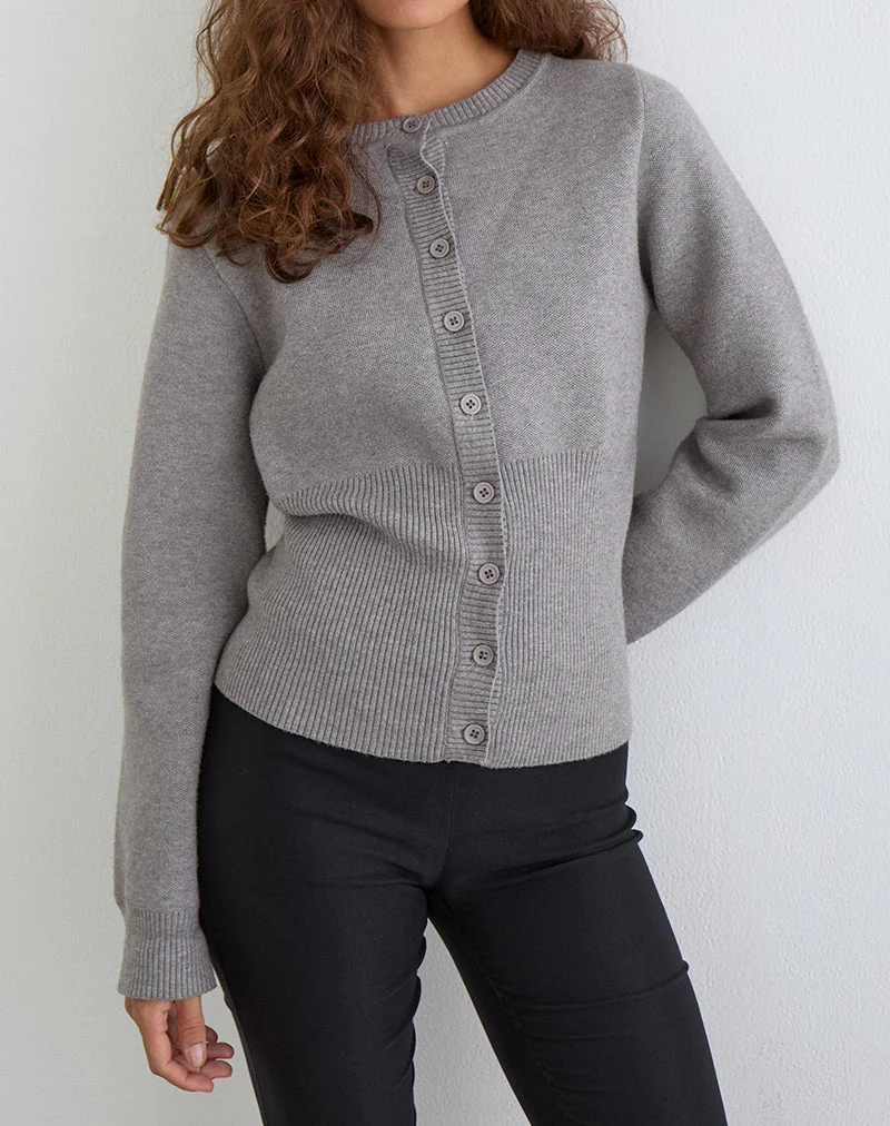 Cardigan à manches longues Subra en gris