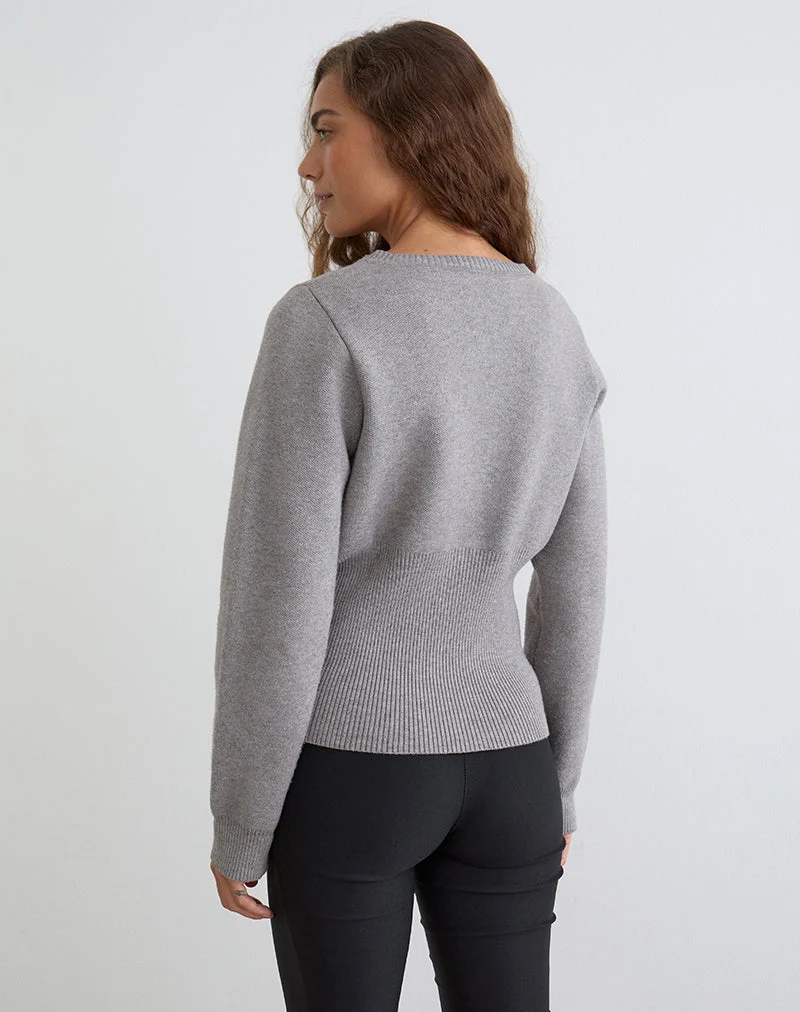 Cardigan à manches longues Subra en gris