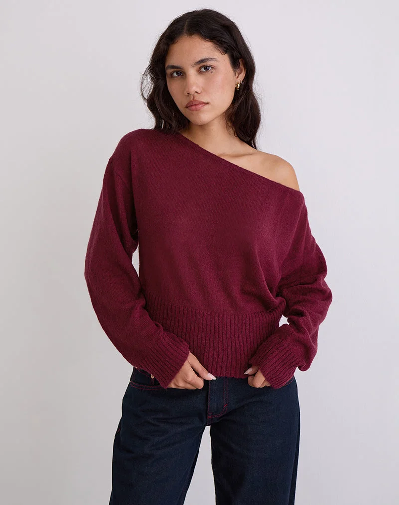 Pull asymétrique Suena en vin