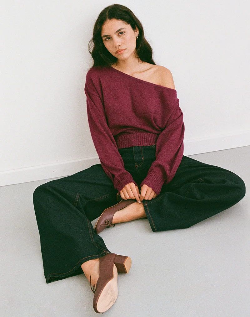 Pull asymétrique Suena en vin