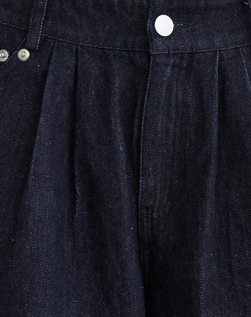Pantalon bouffant Banaran en chambray indigo