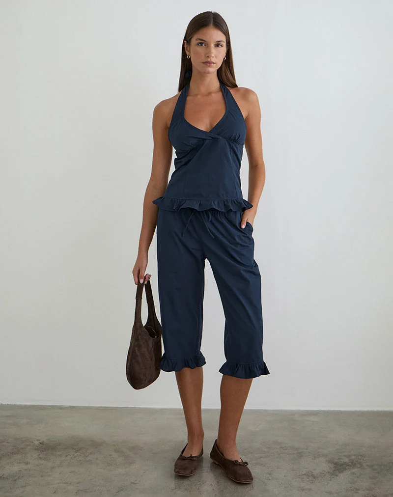 Pantalon capri Tenison, bleu marine foncé