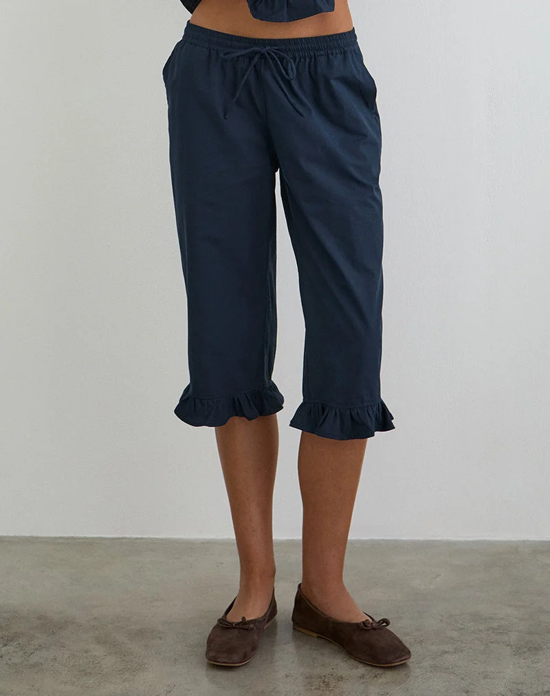 Pantalon capri Tenison, bleu marine foncé