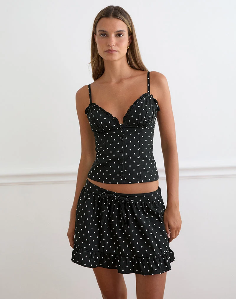 Haut Isamu, motif « Basic Polka » noir