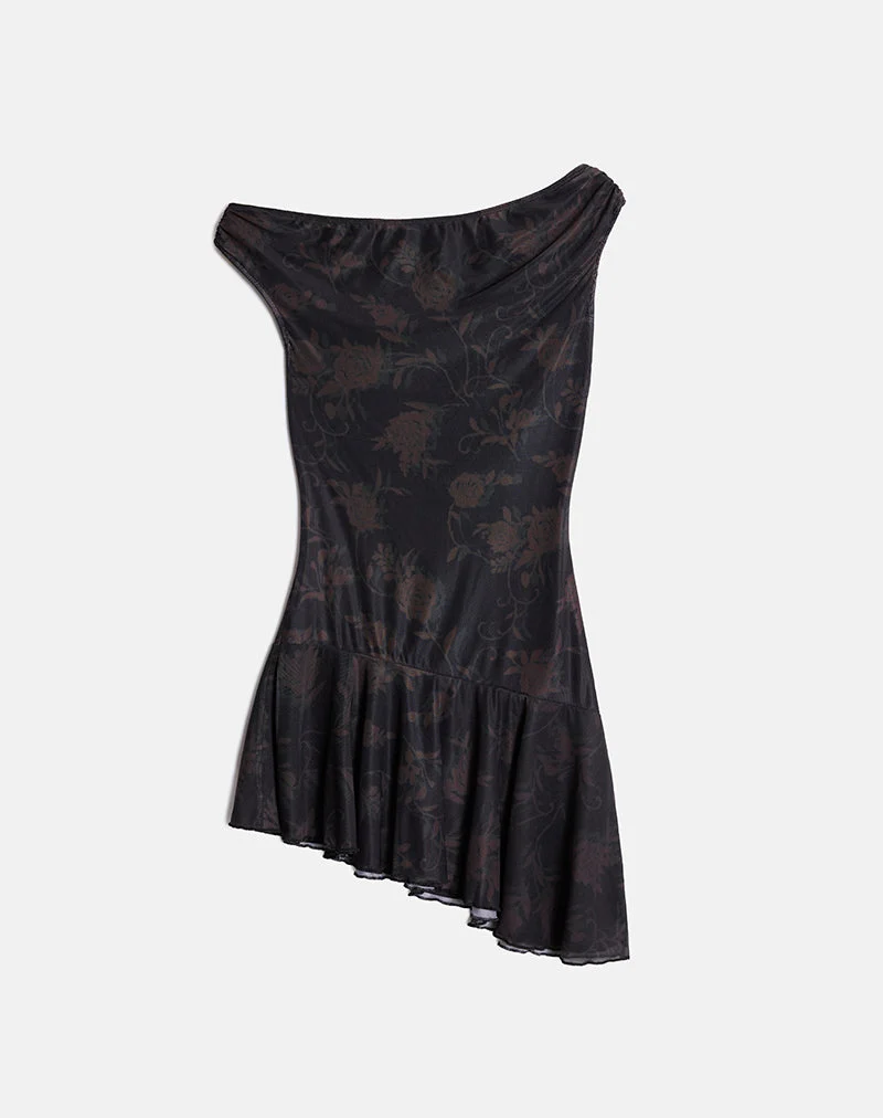Mini-robe Tohari en rose dynamique
