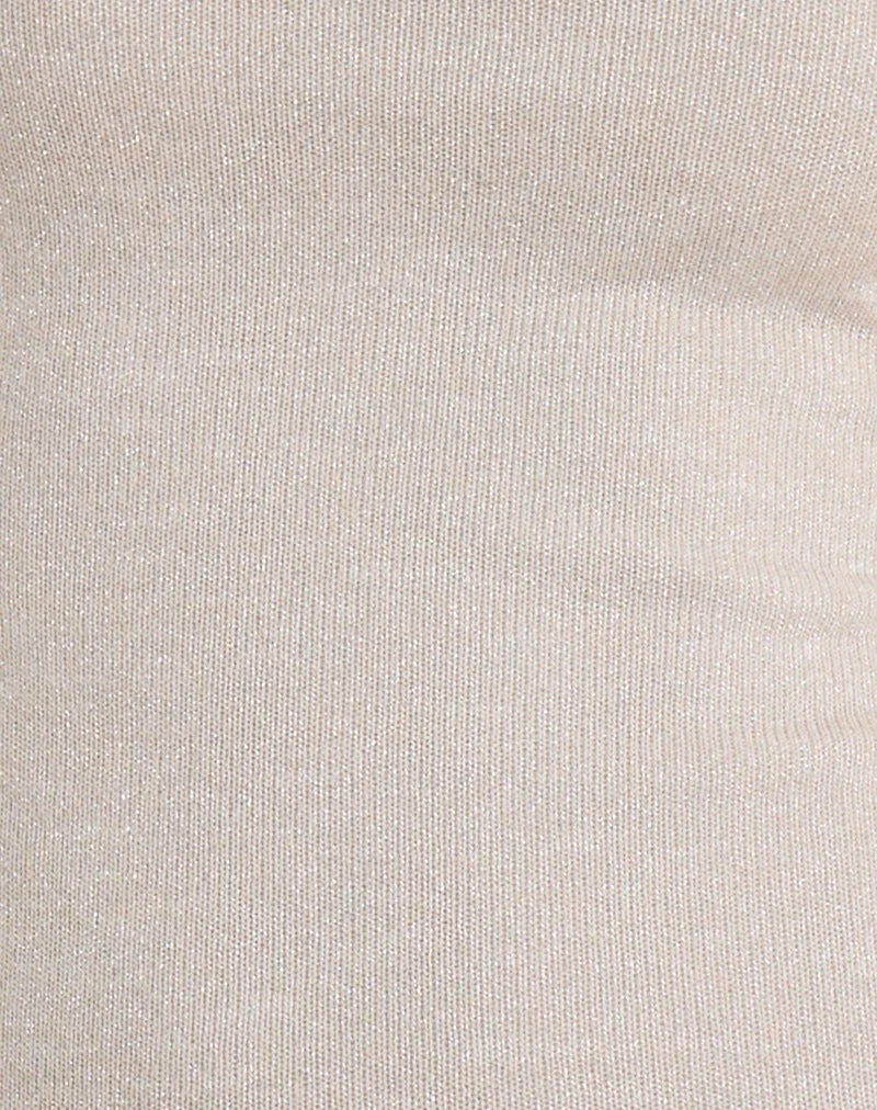 Jalari Eyelet Cami Top in Knit Oatmeal