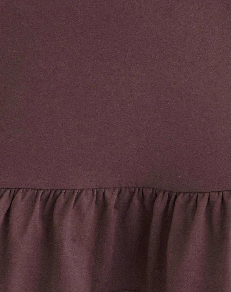 Mini robe Maufa en jersey Taupe foncé