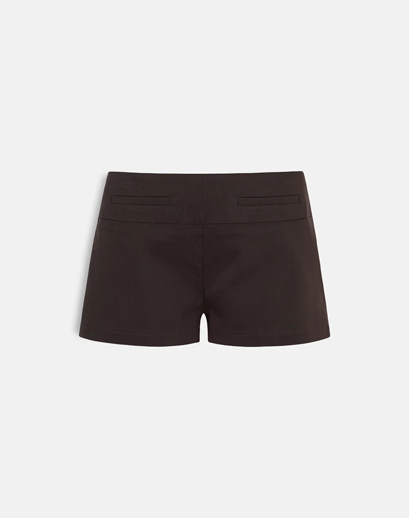 Mini short Lucen en brun tailleur