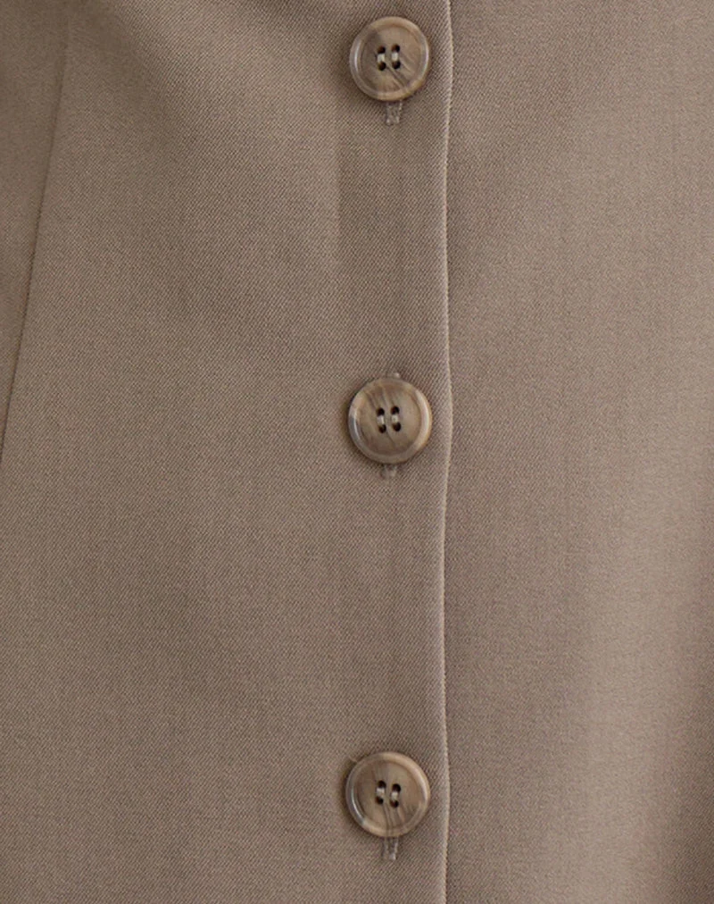 Mini robe Mirina en taupe tailleur