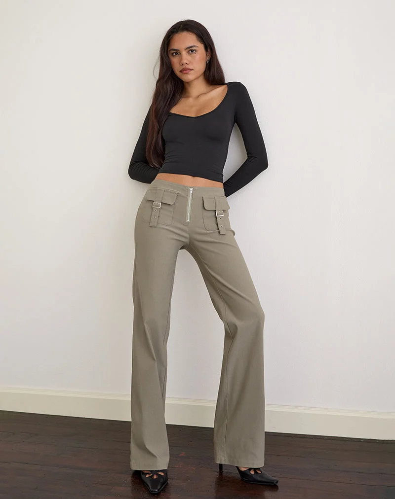 Pantalon à poches Maite, Tailoring Taupe