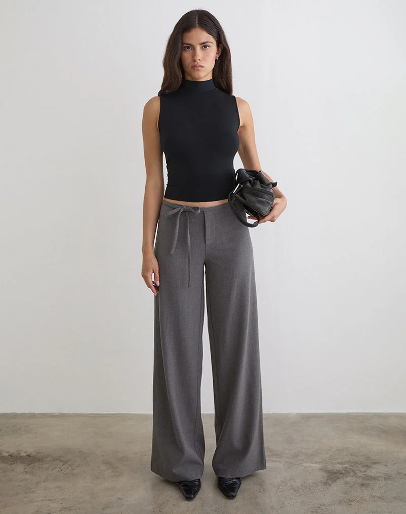 Pantalon Diomira gris avec cravate