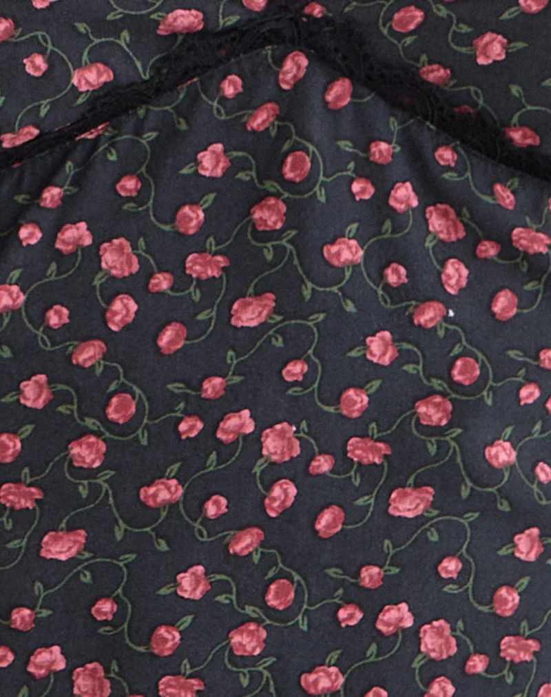 Top Asani en rose foncé rose noir