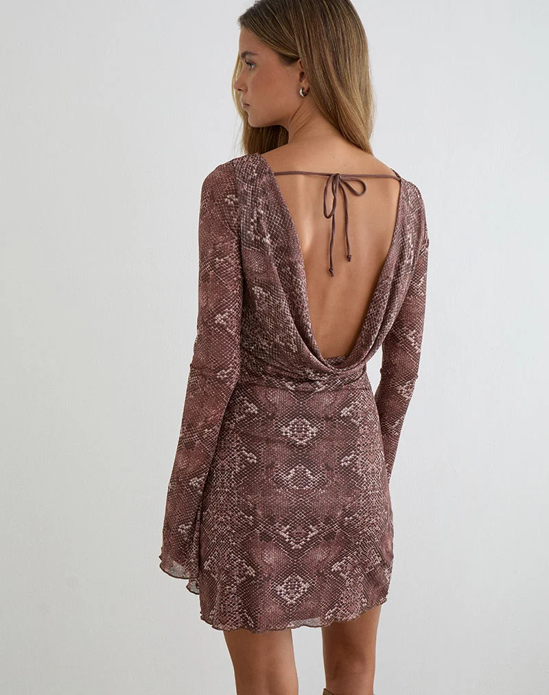 Mini-robe Dasa en peau de serpent oversize