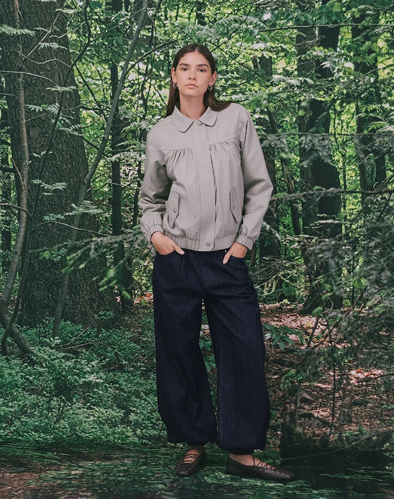 Veste à col Cindari en gris