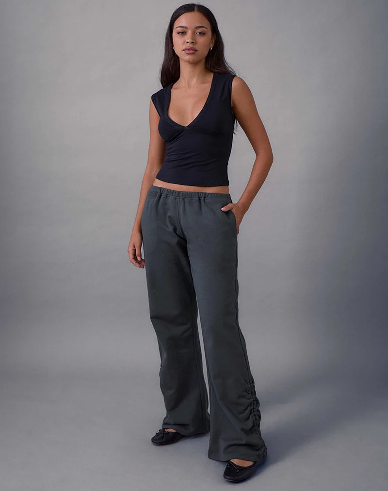 Pantalon de jogging Rylan à fronces, couleur gris beluga