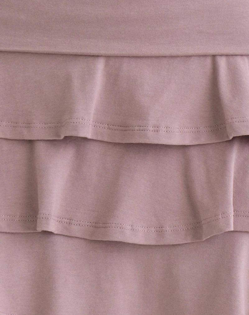 Mini-jupe Calali en jersey mauve poussiéreux