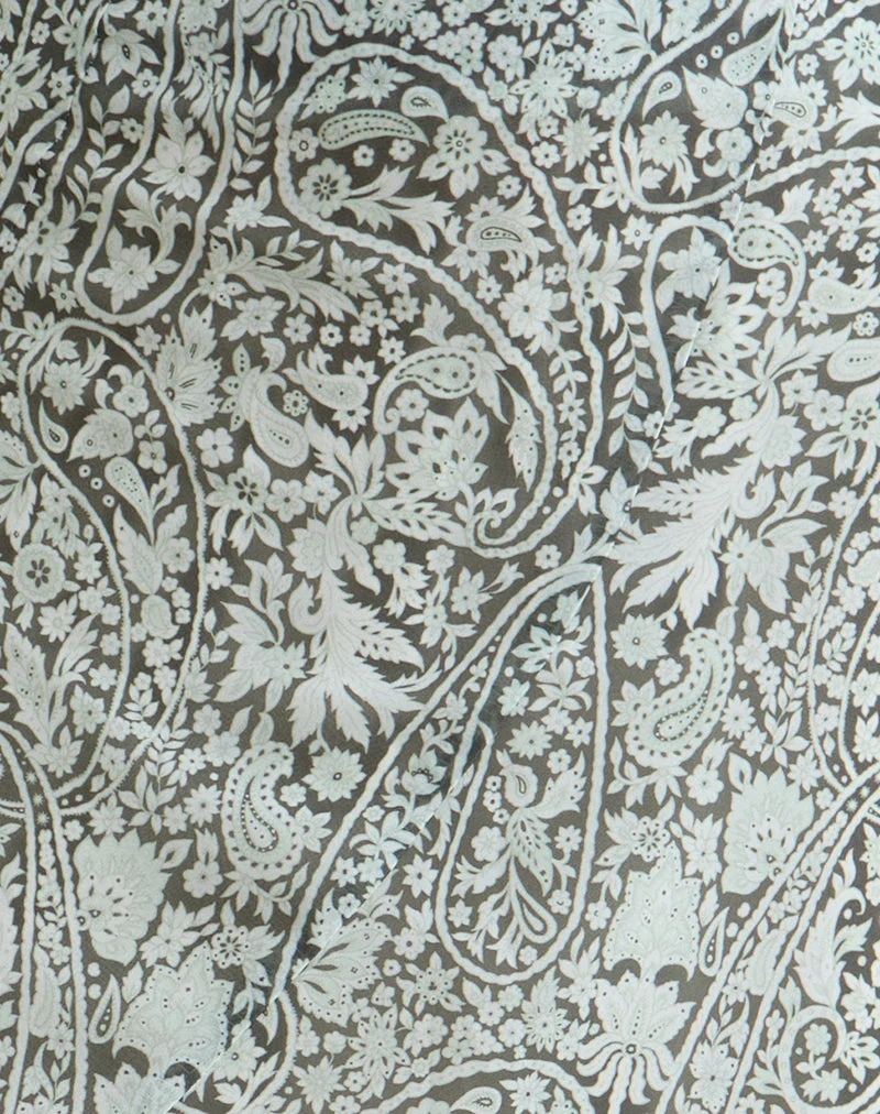 Jupe longue Rumela, motif « Bloom Paisley », bleu pâle