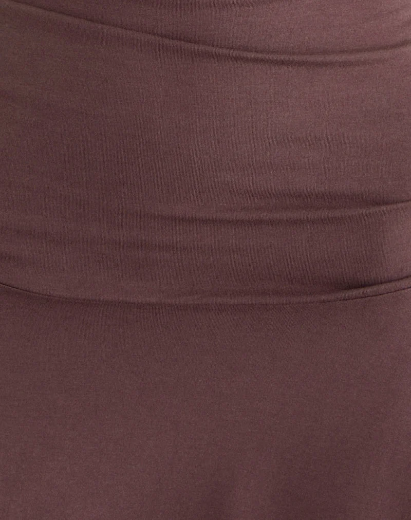 Eutalia - Robe dos nu à col bénitier - Taupe foncé