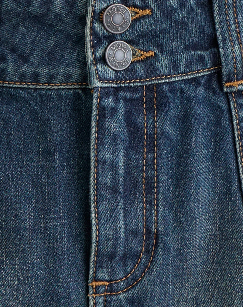 Mini-jupe en denim Cargo, vert sale