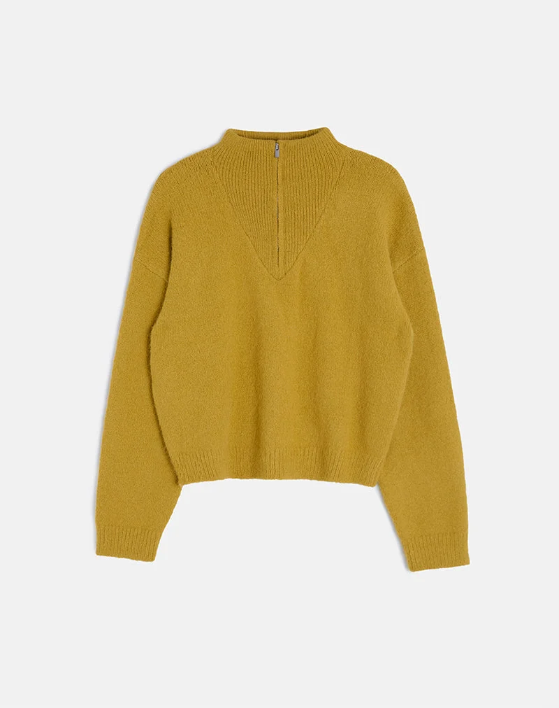 Pull Atine, ocre moutarde
