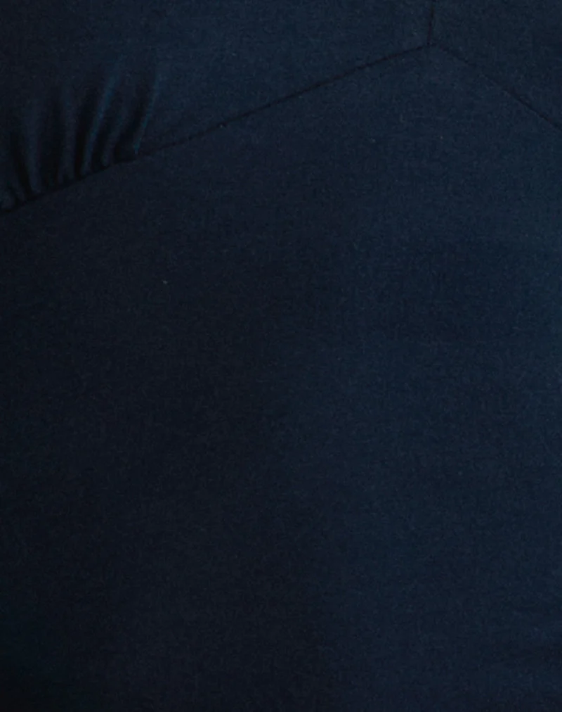 Faye Long Sleeve Top in Navy