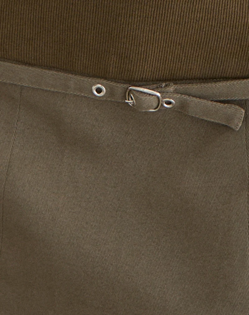 Mini-jupe Desau en sergé kaki