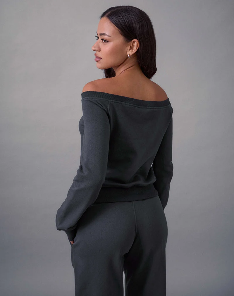 Pull Airazo Bardot en gris beluga