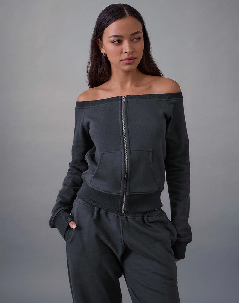 Pull Airazo Bardot en gris beluga